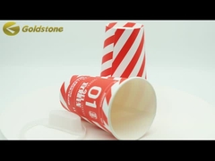 Okrągły kubek papierowy do herbaty mlecznej odporny na przecieki i przyjazny dla środowiska