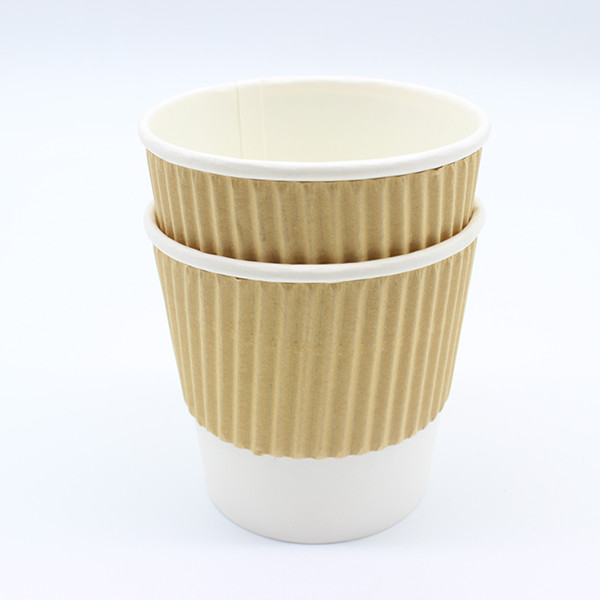 Połączenie izolacji Kraft Ripple Paper Cups i izolacji na gorące i zimne napoje 0