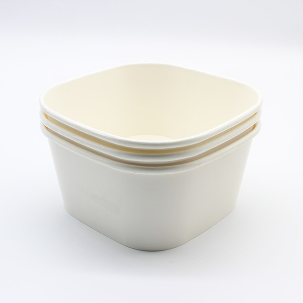 FDA Square Eco Friendly Takeaway Pojemniki spożywcze Personalizacja Opakowania spożywcze Pudełka papierowa 3